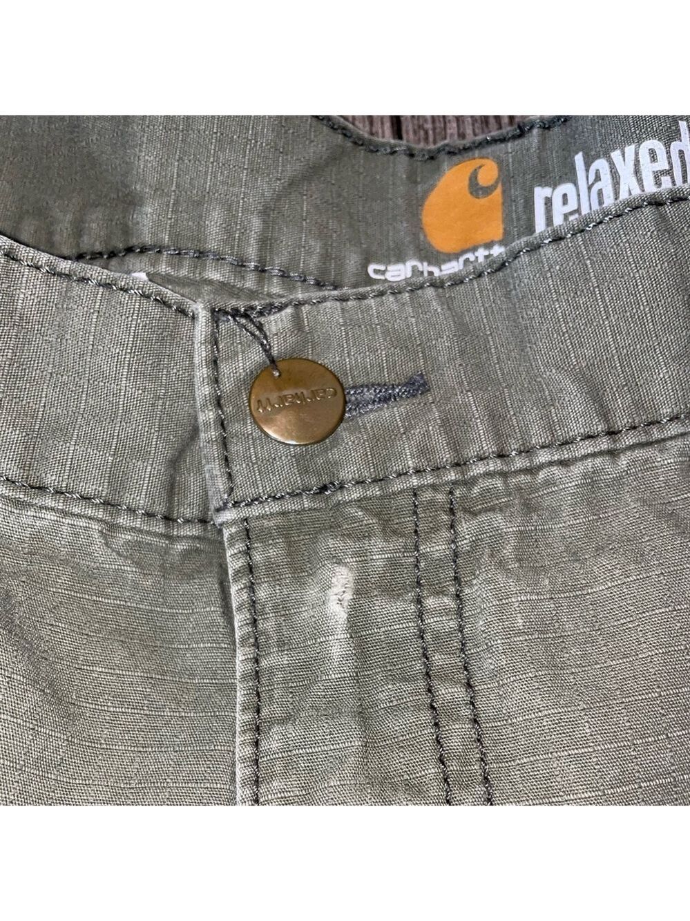 Carhartt Ripstop Shorts Men Size 40 Workwear Relaxed Baggy - Picture 4 of 11